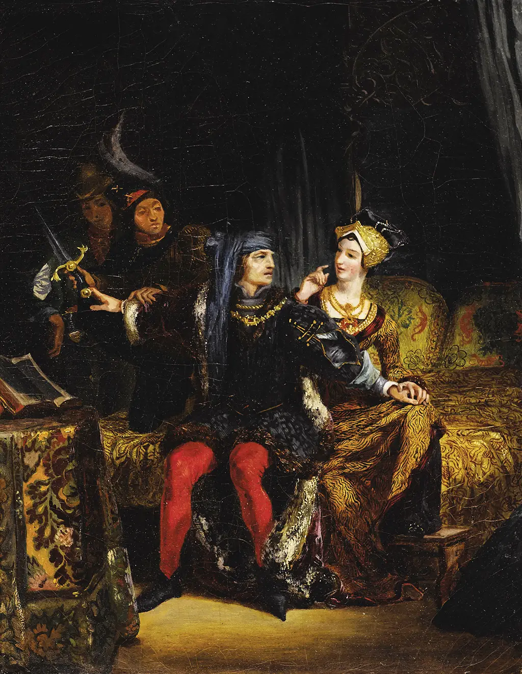 Charles VI and Odette de Champdivers in Detail Eugene Delacroix